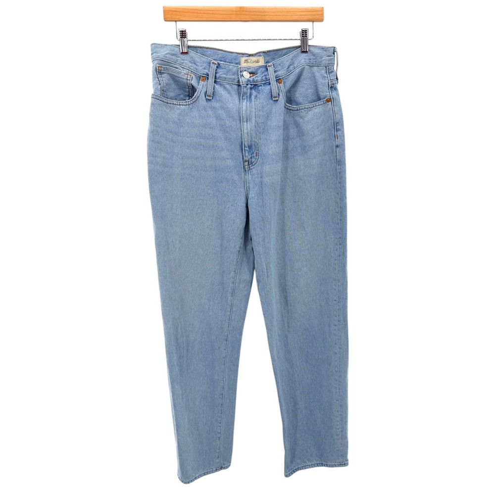Madewell Baggy Straight Jeans Light Wash Denim Size 30 Preppy Classic 90's Relax